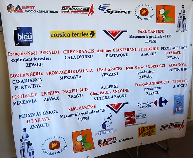 Les sponsors de la "Course des Saveurs"